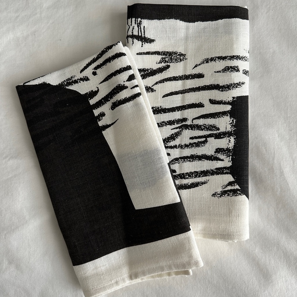 Pair of Laura Slater Textiles UK tea towels